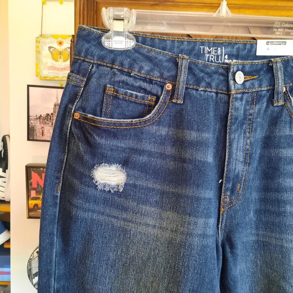 Vintage Crop High-Rise Barrel Jeans NWT! - Blue, Size 4 - Picture 5 of 16